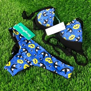 New NWT Maylana Swim Bikini Set Top Bottom Beach